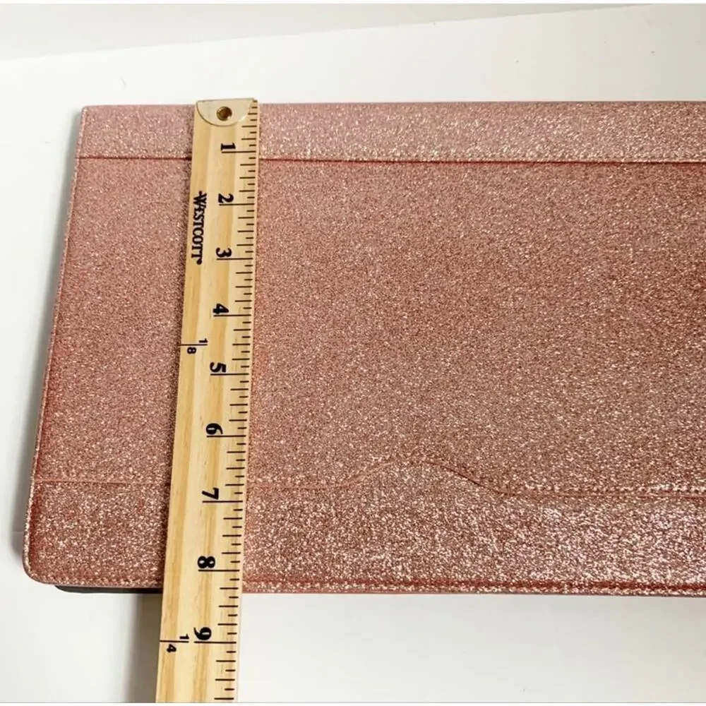 NEW 13” MacBook Pro Rose Gold Glitter & Burgundy Protective Laptop Sleeve Case
